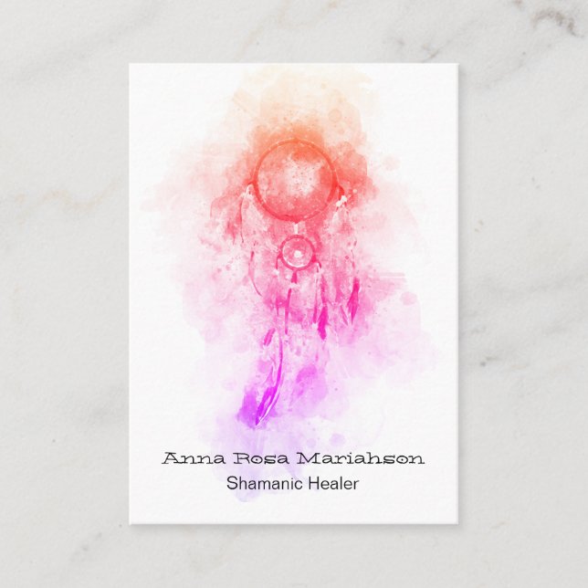 Tarjeta De Visita *~* Tribal Shamanic . El chamán sagrado de Dream C (Anverso)