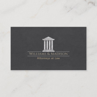 Tarjeta De Visita Tribunal de Mármol Minimalista