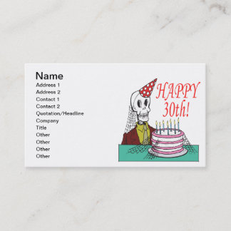 Tarjeta De Visita Trigésimo feliz