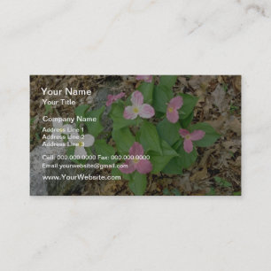 Tarjeta De Visita Trilliums rosados, Quebec, Canadá. flores