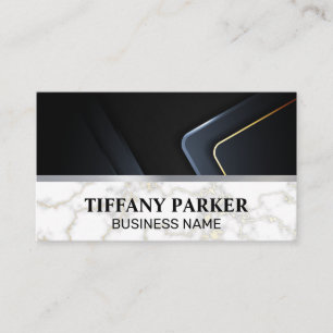 Tarjeta De Visita Trim Metálico de Mármol