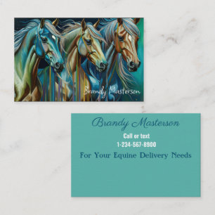 Tarjeta De Visita Trío de caballos