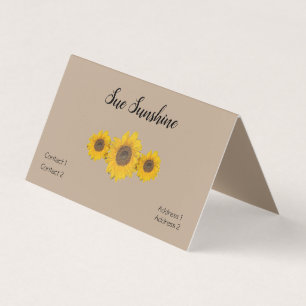 Tarjeta De Visita Trío de girasol