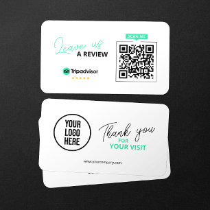 Tarjeta De Visita Tripadvisor revisa el enlace de revisión de negoci