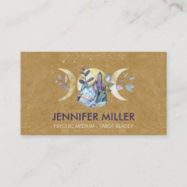 Tarjeta De Visita Triple luna - Cristales acuarelas