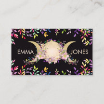 Triple luna - Ornamento floral de diosa triple