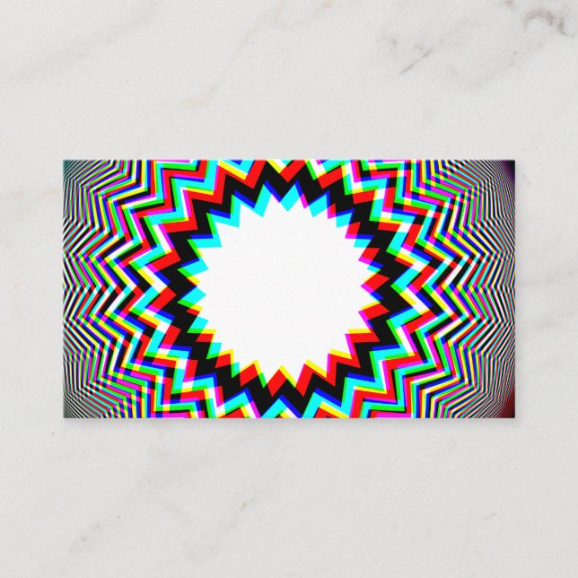 Tarjeta de visita Trippy del emblema de la flor (Anverso)