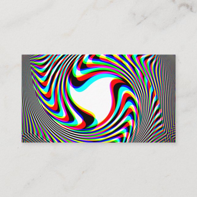 Tarjeta de visita Trippy del emblema del remolino (Anverso)