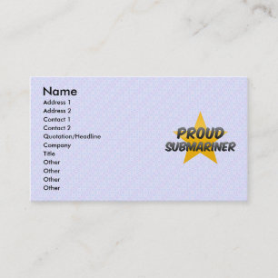 Tarjeta De Visita Tripulante de submarino orgulloso
