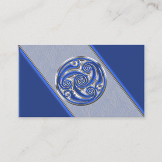 Tarjeta De Visita Triskel de plata azul