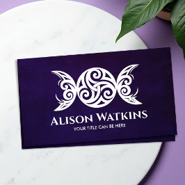 Tarjeta De Visita Triskele blanco - Triple luna