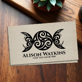 Tarjeta De Visita Triskele - Ornamento triple de la luna