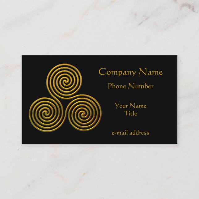 Tarjeta De Visita Triskele-oro (Anverso)
