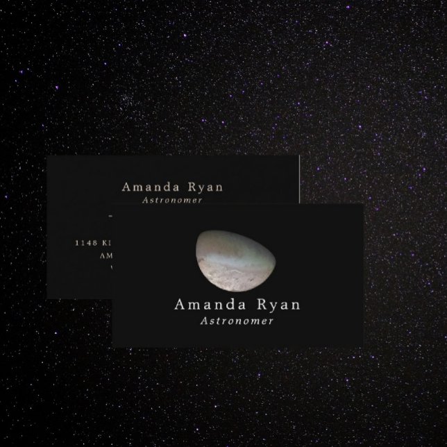 Tarjeta De Visita Triton, la luna más grande de Neptuno, astronomía (Subido por el creador)