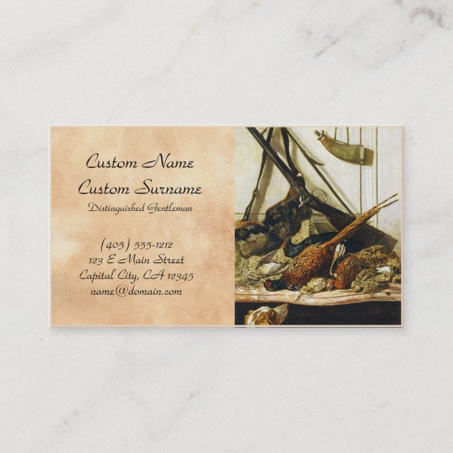 Tarjeta De Visita Trofeos de la caza, Claude Monet 1862 (Anverso)