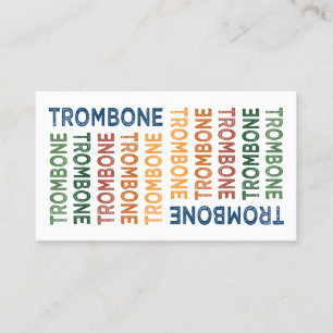 Tarjeta De Visita Trombone colorido