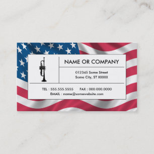 Tarjeta De Visita trompeta americana