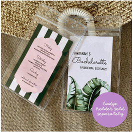 Tarjeta De Visita Troop Beverly Hills Bachelorette Itinerary Insert