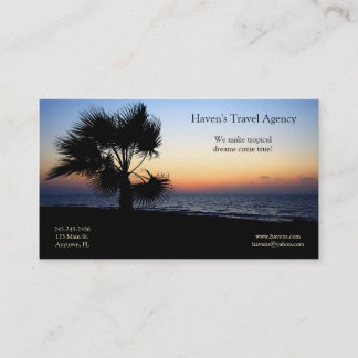 Tarjeta de visita tropical