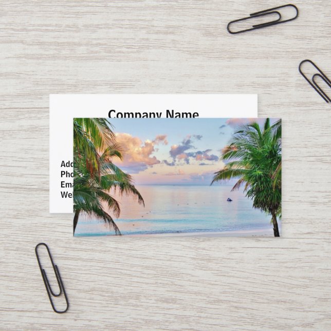 Tarjeta de visita Tropical Beach (Anverso/Reverso In Situ)