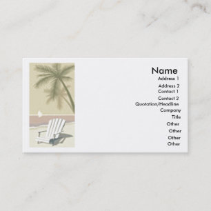 Tarjeta de visita Tropical Beach