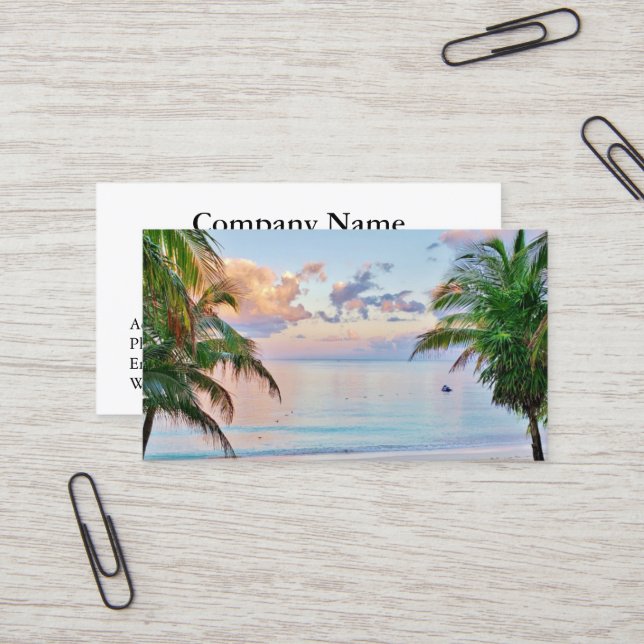 Tarjeta de visita Tropical Beach (Anverso/Reverso In Situ)