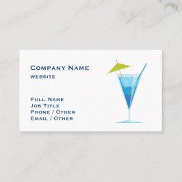 Tarjeta de visita Tropical Blue Drink