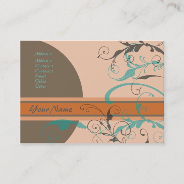 Tarjeta de visita tropical de la brisa (Anverso)