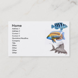 Tarjeta de visita tropical de los pescados del