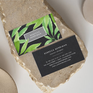 Tarjeta De Visita Tropical de medianoche