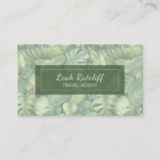 Tarjeta De Visita Tropical Leaves Business Card