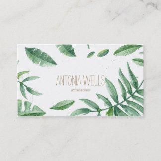 Tarjeta De Visita Tropical minimal business card