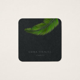 Tarjeta de visita Tropical Palm Leaf Simplicity Sq