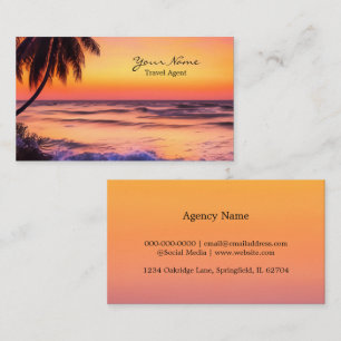 Tarjeta de visita Tropical Sunset