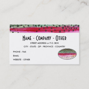 Tarjeta De Visita Trucha arcoíris personalizada