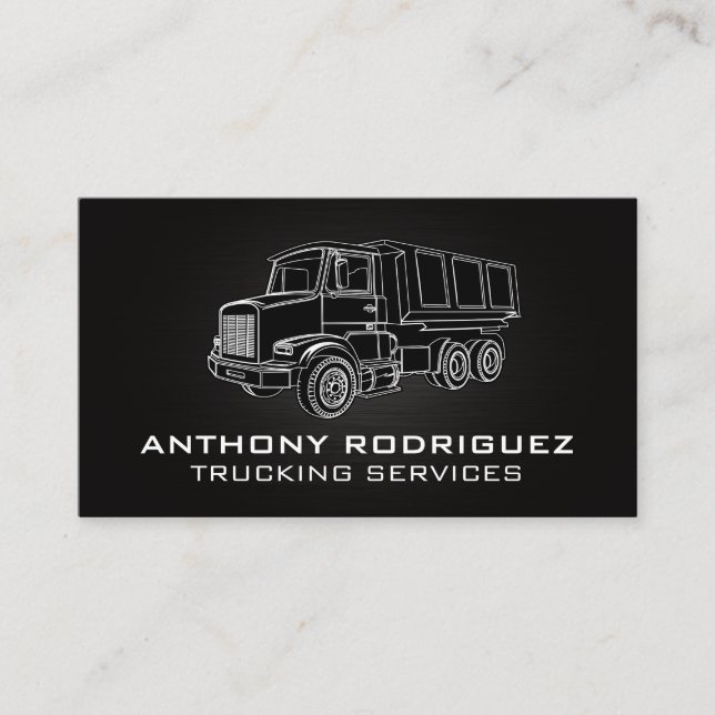 Tarjeta De Visita Trucking Services Illustrations | Construction (Anverso)