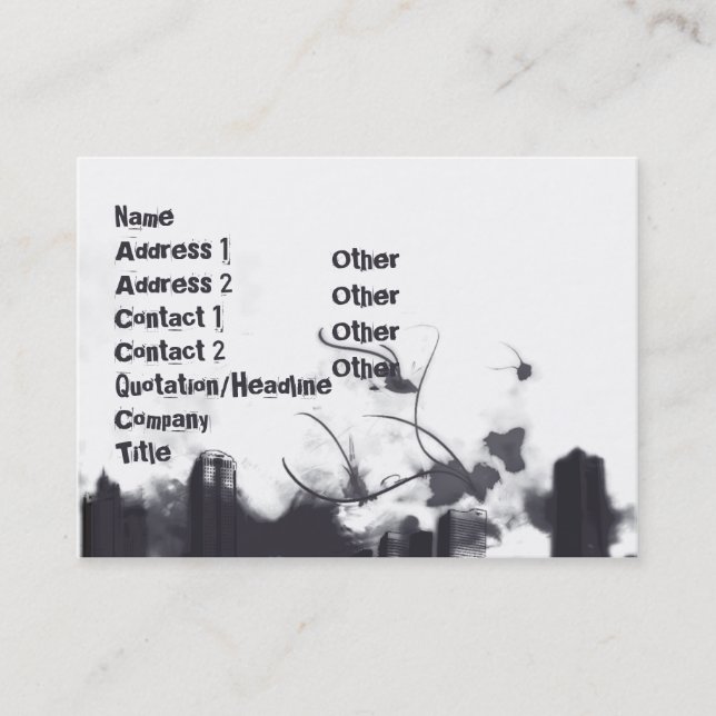 Tarjeta De Visita Trueno - rechoncho (Anverso)