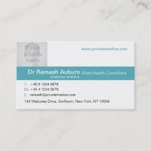 Tarjeta De Visita Trullo médico simple/tarjeta de visita blanca de