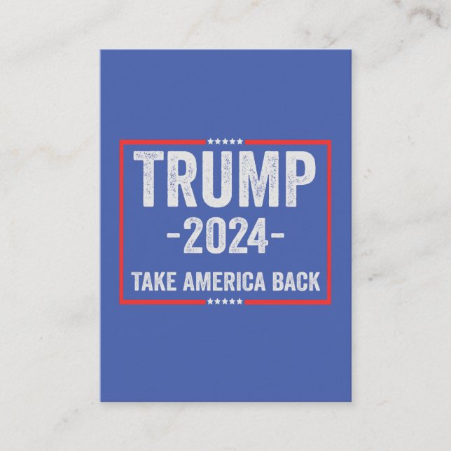 Tarjeta De Visita Trump 2024 Presidente de las elecciones patriótica (Anverso)