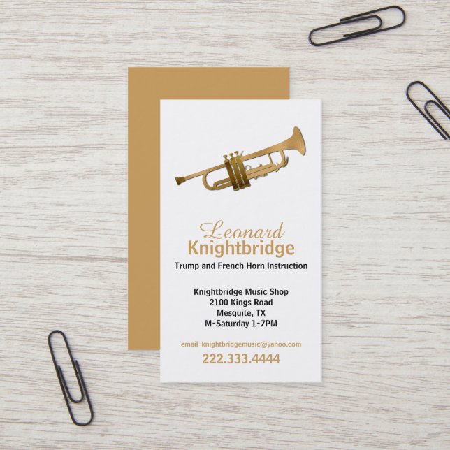 Tarjeta de visita Trump Gold (Anverso/Reverso In Situ)