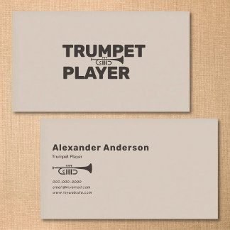Tarjeta De Visita Trumpet Player
