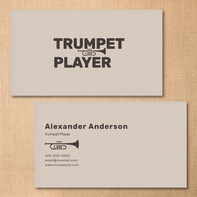 Tarjeta De Visita Trumpet Player (Trumpet Player Business Card)