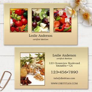 Tarjeta De Visita Tu Dietista o Nutricionista de 4 Fotos