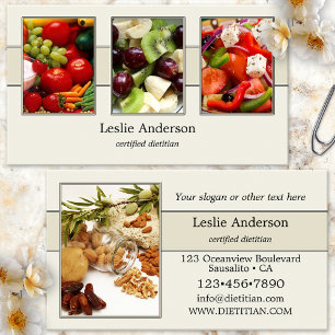 Tarjeta De Visita Tu Dietista o Nutricionista Elegante 4 Fotos