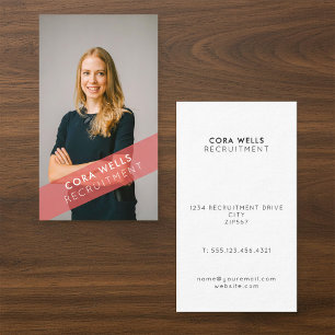 Tarjeta De Visita Tu foto con banner opaco