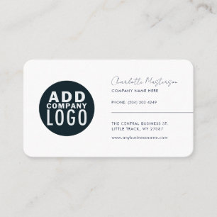 Tarjeta De Visita Tu Logo Minimalista Corporativo Empleados