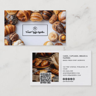 Tarjeta De Visita Tu Logo Profesional 2 Fotos Código QR y Redes Soci