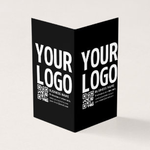 Tarjeta De Visita Tu logotipo con código QR editable y texto