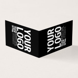 Tarjeta De Visita Tu logotipo con código QR editable y texto