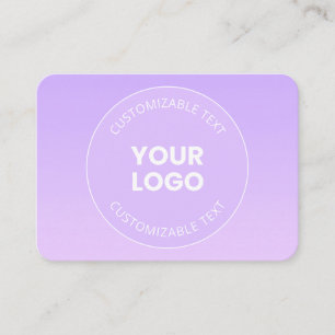Tarjeta De Visita Tu Logotipo Gradiente sutil de lavanda ombré